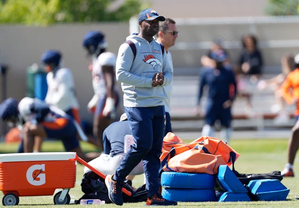 Ejiro Evero coaches in Denver, but that could change soon.