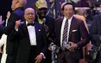 Berry Gordy and Smokey Robinson accepted their MusiCares Person of the Year awards at a celebration in their honor at the Los Angeles Convention Cente