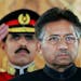 Pakistan’s President Pervez Musharraf listens to the national anthem before being sworn in as the country’s civilian president at President House 