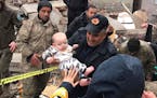 A baby was rescued from a destroyed building in Malatya, Turkey, on Monday after a powerful earthquake rocked parts of Turkey and neighboring Syria.