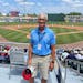 Greg Lecy works as an usher for Twins spring training games at Hammond Stadium in Fort Myers, Fla. Lecy is a retired orthodontist from Marshall, Minn.