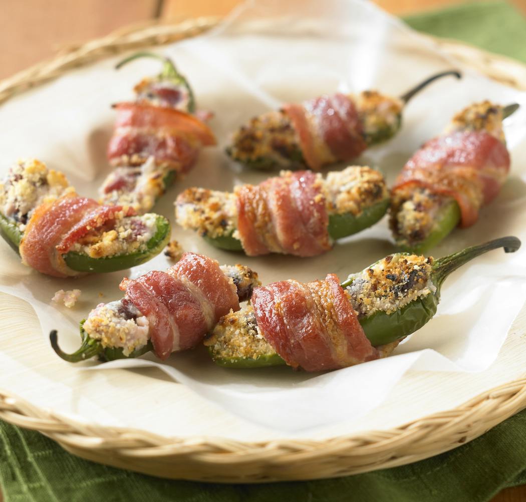 These jalapeño poppers get an added flavor kick from cranberries.