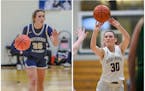 Providence Academy’s Maddyn Greenway (left) and Crosby-Ironton’s Tori Oehrlein are ninth-grade girls basketball players who already dominate.