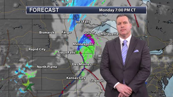 Evening forecast: Rain early, low 33