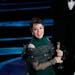 Olivia Colman after winning the award for best actress for her role in "The Favourite" during the 91st annual Academy Awards at the Dolby Theater in L