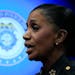 Memphis Police Director Cerelyn Davis speaks during an interview with The Associated Press in Memphis, Tenn., Jan. 27, 2023.