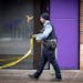 Minneapolis police cleared the scene of a shooting at the Breakfast Klub in Uptown Minneapolis on Thursday.