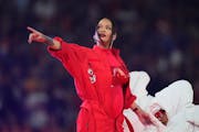 Rihanna performed during the halftime show at the Super Bowl LVII.