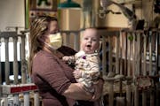 Katie Craven visited her son, Jamie, who has been in neonatal intensive care for nearly a year at the University of Minnesota’s Masonic Children’s