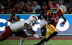 USC wide receiver Jordan Addison (3) could be a target for the Vikings.