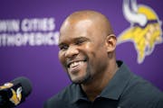 The Vikings introduced new defensive coordinator Brian Flores to the media at the Twin Cities Orthopedics Performance Center in Eagan on Wednesday.