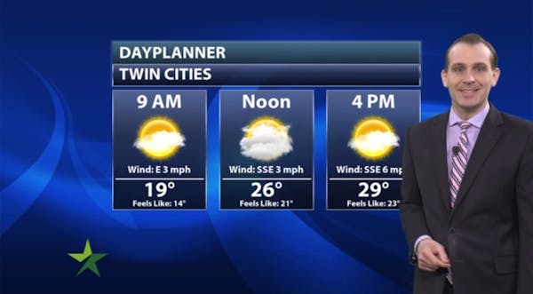 Morning forecast: Partly cloudy, high 30