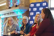 Laura Bordelon of the Minnesota Chamber of Commerce, from left, Kathy Bray of SFM workers’ compensation firm, Dr. Alta DeRoo of Hazelden Betty Ford 