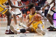 The Gophers’ Braeden Carrington has had his freshman year plagued by injuries.