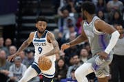 Minnesota Timberwolves guard Nickeil Alexander-Walker (9) helped lead the way to a third straight road win Saturday.