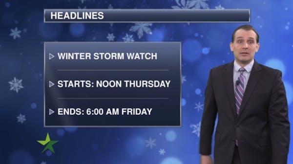 Morning forecast: High 37; watching snowstorm for Thursday