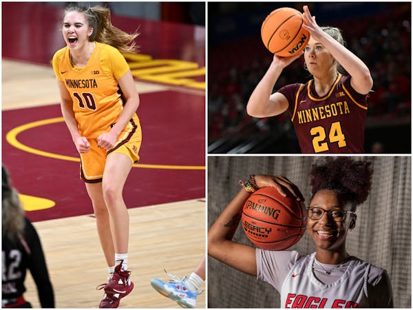 Gophers freshmen Mara Braun (left), Mallory Heyer (top right) and Nia Holloway (bottom right) have all announced they plan to return to the team next 