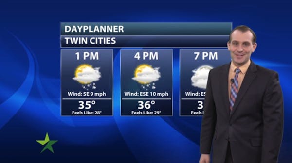 Afternoon forecast: Light snow, high 36; more snow Thursday
