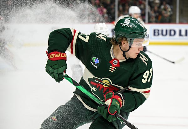 Kirill Kaprizov participated in his first Wild practice Wednesday since suffering a lower-body injury on March 8.