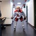 Maple Grove’s Lucas Margenau stood in the hallway and prepared to take the ice before the Class 2A quarterfinals of the Minnesota boys hockey state 