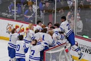 Minnetonka players celebrated their victory and state title Saturday.