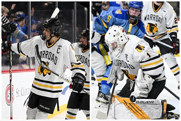In rare sweep, Warroad teammates win state's top boys hockey awards