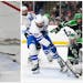Jackson Nevers of Edina (left) and Hagen Burrows of Minnetonka made the early list of players to watch for in 2023-24.