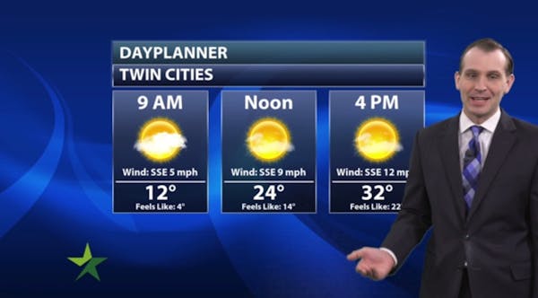 Morning forecast: Sunny, cool; high 33