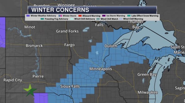 Morning forecast: Winter storm watch, high 44