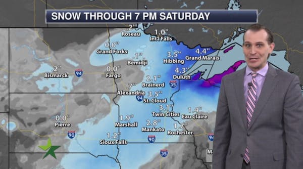 Afternoon forecast: Rain turns to snow; 2" to 3" in metro