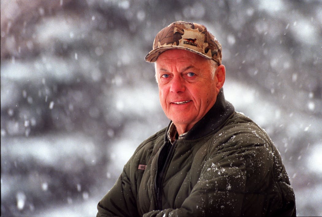 Bud Grant, pictured in 1999, right where he liked to be: outside.