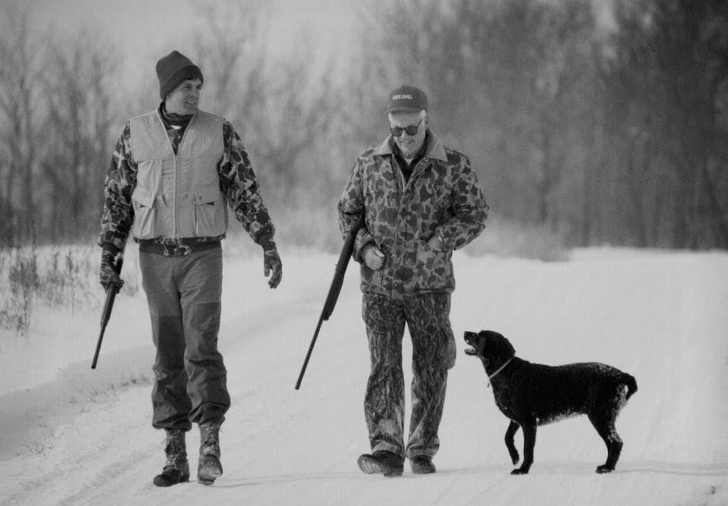 Two Minnesota legends were hunting pheasants in 1994: Kevin McHale and Bud Grant.