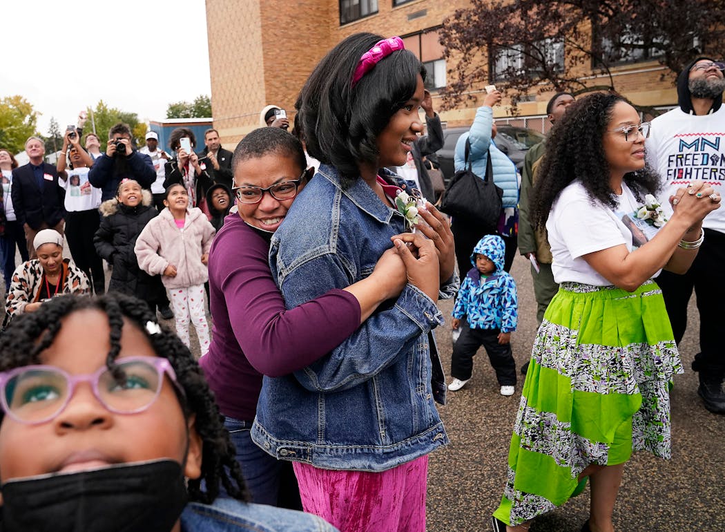 The author of three children's books, Sheletta also co-authored a book with 11-year-old Judeah Reynolds about witnessing George Floyd's murder. She supported Reynolds outside of Bright Water Montessori School in Minneapolis last fall at a balloon release on what would have been Floyd's 49th birthday.