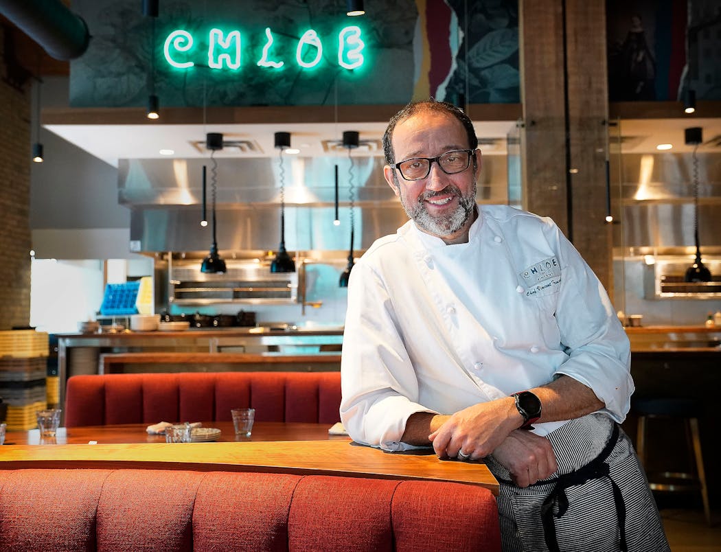 Chef Vincent Francoual at his new restaurant, Chloe by Vincent. It’s part of the Canopy by Hilton hotel in downtown Minneapolis.