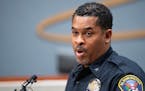 Bloomington Police Department Chief Booker Hodges speaks at a press conference Saturday, Dec. 24, 2022 at the Bloomington Civic Plaza in Bloomington, 