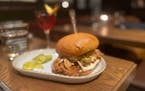 Head to the back bar inside the new Butcher & the Boar for this exceptional fried chicken sandwich.
