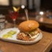 Head to the back bar inside the new Butcher & the Boar for this exceptional fried chicken sandwich.