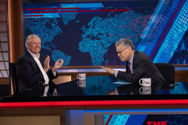 Lindsey Graham and Al Franken on “The Daily Show.”