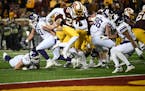 Gophers running back Zach Evans rushed for a touchdown against Northwestern on Nov. 12 at Huntington Bank Stadium. He was limited to one game last sea
