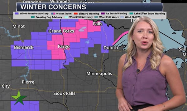 Evening forecast: Low of 34; periods of rain possible; snow coming to the north