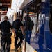 Metro Transit police officers patrolled the Blue Line in Minneapolis in 2022. 