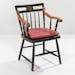 This midcentury Windsor style chair features the crest and colors of Harvard University. It sold for $438, more than twice its estimate, at a Bonhams 