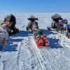 Riding identical Arctic Cat snowmobiles and pulling sleds filled with extra parts, food and other gear, Paul Dick, Rex Hibbert and Rob Hallstrom — �