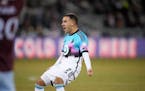 Minnesota United midfielder Franco Fragapane (7) reacted during the 2-1 victory at Colorado last Saturday.