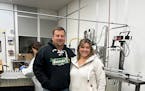 Tom and Jenni Smude at their plant in Pierz, Minn.