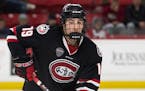 St. Cloud State forward Grant Cruikshank (19) played for the Gophers last season after three years at Colorado College.