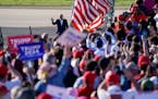 Former President Donald Trump arrived to speak at a campaign rally at Waco Regional Airport Saturday, March 25, 2023, in Waco, Texas.