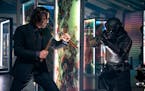 Armed with an ancient pair of nunchaku, John Wick (Keanu Reeves) takes on hordes of attackers in a glass-shattering assault on the Osaka Continental i