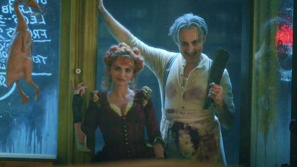 Kristin Chenoweth and Alan Cumming do a parody of Mrs. Lovett and Sweeney Todd in “Schmigadoon.”