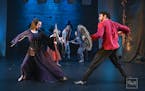 Renee Guittar, who plays Lagertha, and Patrick Jeffrey, who plays Lagertha’s boyfriend, in Collide Theatrical Dance Company’s “SKOL.”